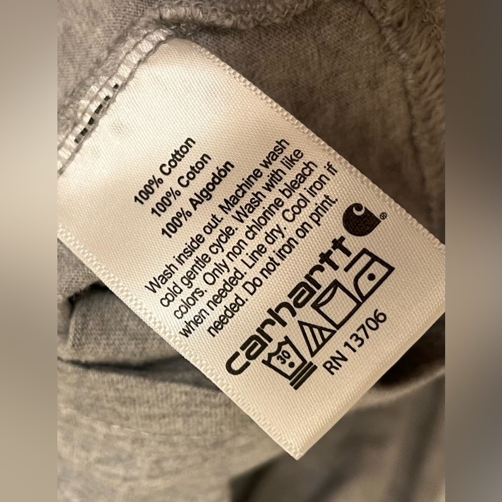 Carhartt Youth size 2T Grey Tool Belt Long Sleeve Shirt - Picture 5 of 7